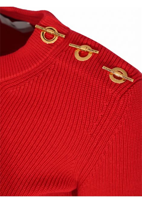 Top in maglia con dettagli gioiello ELISABETTA FRANCHI | MK02S66E2CG5